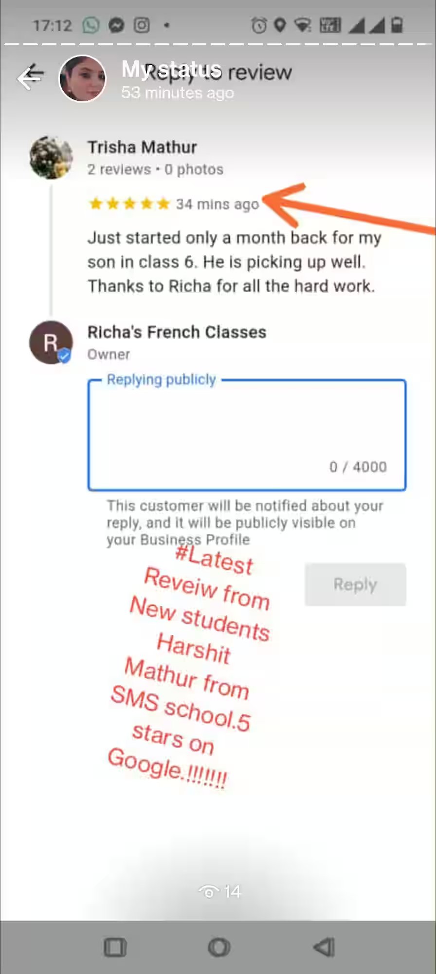 Ananya Sharma testimonial